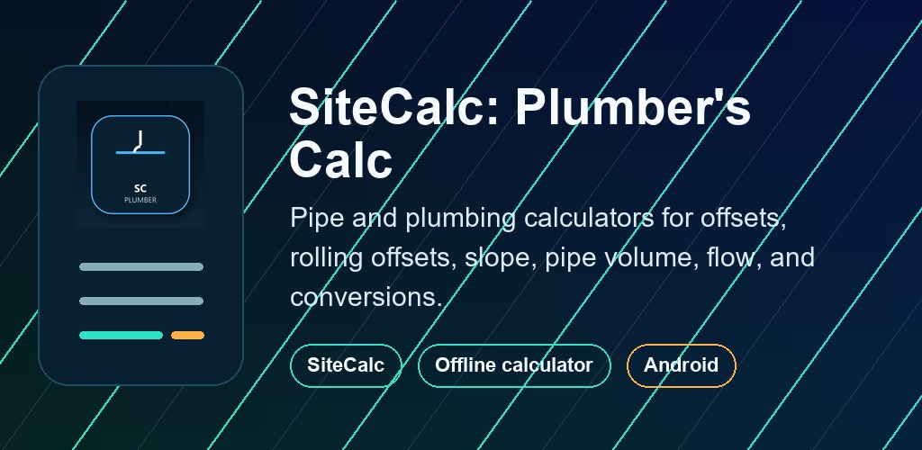 SiteCalc: Plumber's Calc feature graphic