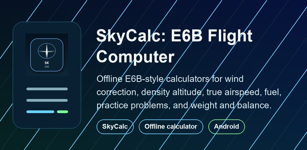 SkyCalc: E6B Flight Computer feature graphic